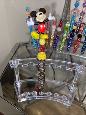 Mickey Mouse Beaded Pen - Yellow & Black